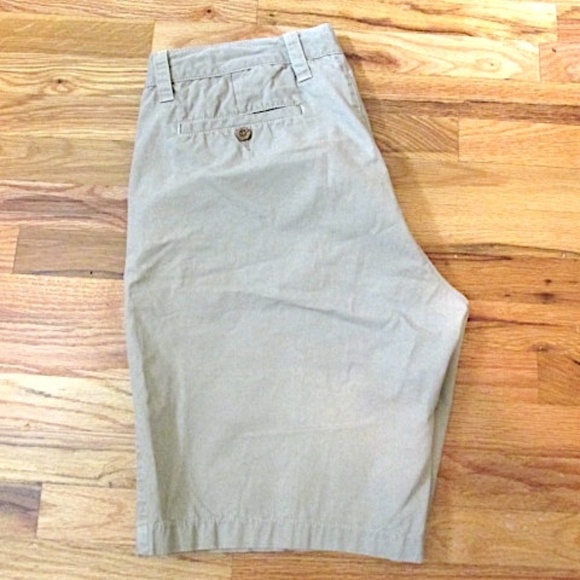 Tailor Vintage Khaki Cotton Shorts, Size 32 - Picture 2 of 5
